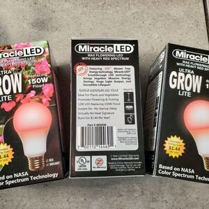 3PACK-Ultra Grow LED light bulbs red spectrum, fruiting and flowering plants